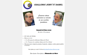 ANNULE - Challenge Jenny &amp; Daniel